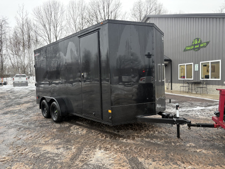 New 2026 WELLS CARGO Fasttrac Deluxe 7x16 7' Interior 7K Cargo / Enclosed Trailer with Rear Ramp
