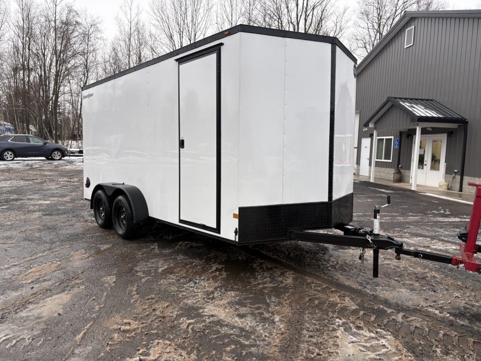 New 2026 WELLS CARGO Fasttrac Deluxe 7x16 7' Interior 7K Cargo / Enclosed Trailer with Rear Ramp