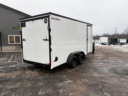 New 2026 WELLS CARGO Fasttrac Deluxe 7x16 7' Interior 7K Cargo / Enclosed Trailer with Rear Ramp