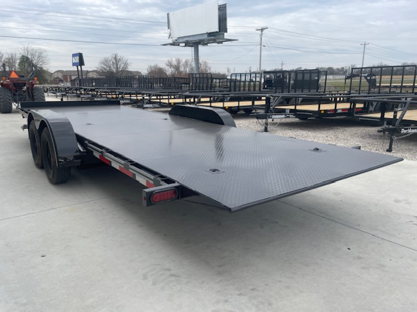 New 2026 DAVIDSON 83X20 STEEL FLOOR TILT CAR/EQUIP HAULER (2)3500lb AXLES