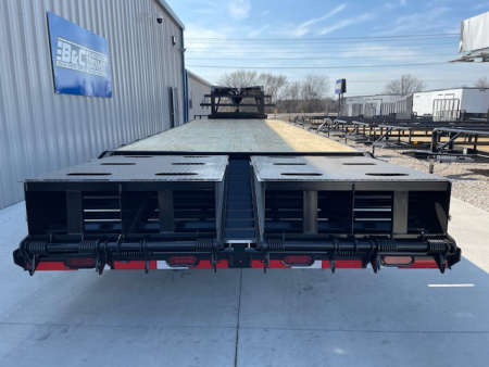 New 2026 DAVIDSON 102X30 (25+5) DECKOVER GOOSENECK (2) TANDEM 8000lb AXLES, GVWR 16,000lbs, MONSTER RAMPS