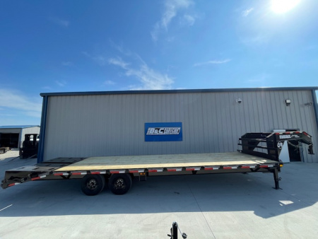 New 2026 DAVIDSON 102X30 (25+5) DECKOVER GOOSENECK (2) TANDEM 8000lb AXLES, GVWR 16,000lbs, MONSTER RAMPS