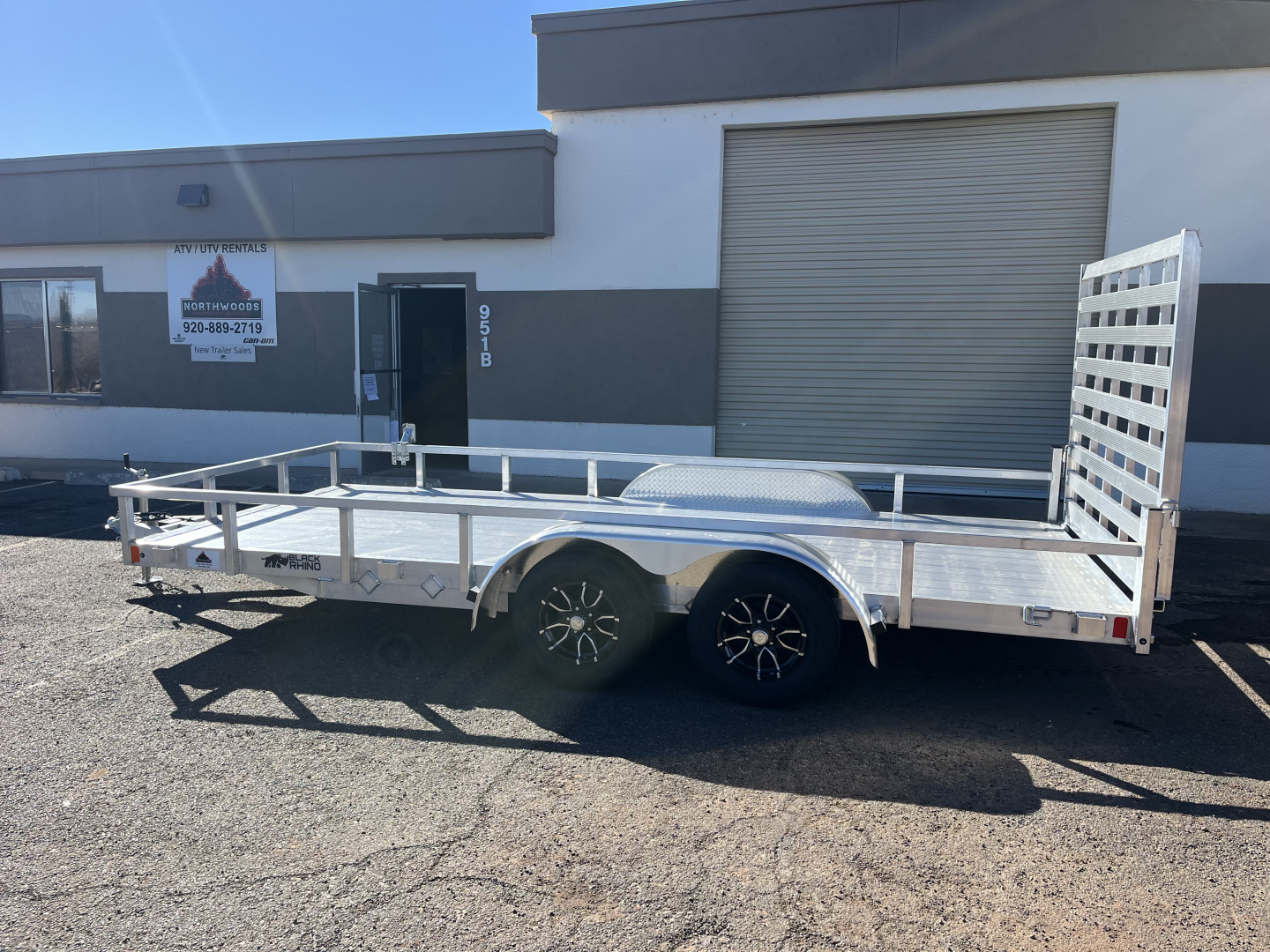 New 2026 Black Rhino LST716A ATV Trailer 7x16'