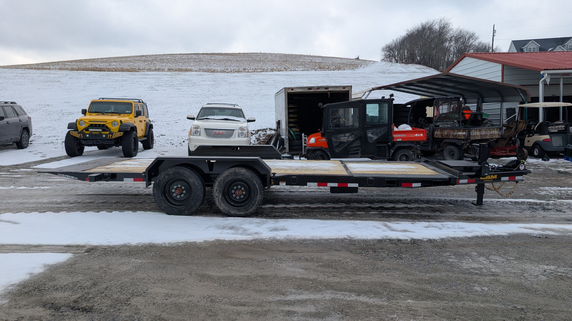 New 2026 CAM Superline 21' (5+16) HD XW Lo Pro Split Tilt Trailer (8K Axles)