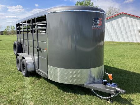 New 2026 S&S Manufacturing 6'x16' Bumper Stock / Stock Combo Trailer, 7K