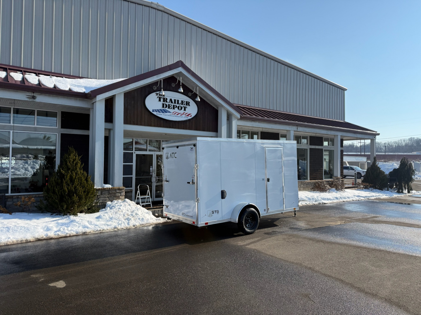 New ATC 6' x 12' + 2' V-Nose Enclosed Cargo Trailer with Ramp Door 2.9K