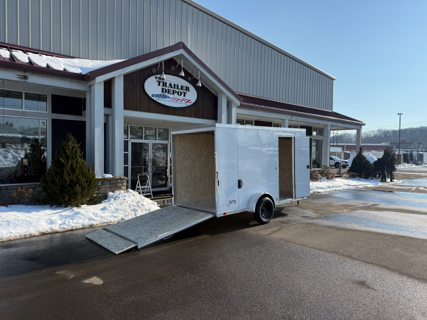 New ATC 6' x 12' + 2' V-Nose Enclosed Cargo Trailer with Ramp Door 2.9K