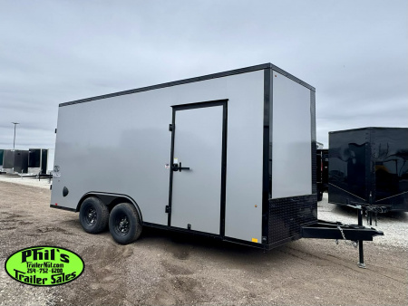 New Pace American 8.5X16 SCREWLESS EXTERIOR BLACKOUT Cargo / Enclosed Trailer