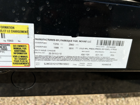 New 2026 H&H Trailers 8' Homeowner / UTV Dump Trailer