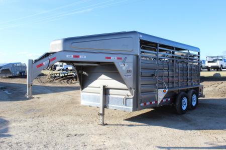 New 2026 GR Trailers 6.8x16 Gooseneck Livestock Trailer