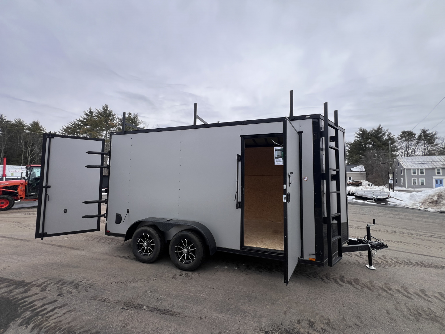 New 2026 Spartan 7X14 +2ft V-nose /7' interior height / .080 Polycore/ Blackout Package/Contractor Package/ Walkable-Roof- 7000GVW