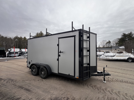 New 2026 Spartan 7X14 +2ft V-nose /7' interior height / .080 Polycore/ Blackout Package/Contractor Package/ Walkable-Roof- 7000GVW