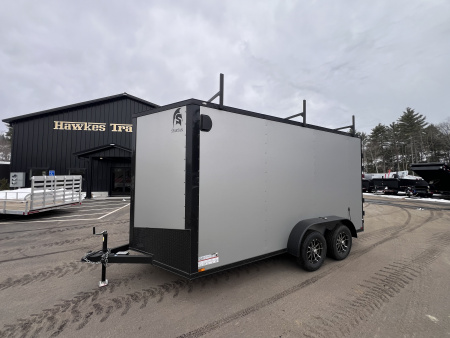 New 2026 Spartan 7X14 +2ft V-nose /7' interior height / .080 Polycore/ Blackout Package/Contractor Package/ Walkable-Roof- 7000GVW