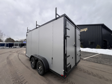 New 2026 Spartan 7X14 +2ft V-nose /7' interior height / .080 Polycore/ Blackout Package/Contractor Package/ Walkable-Roof- 7000GVW