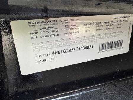 New 2026 PJ Trailers 22' T6 Tiltbed Equipment Tilt Trailer