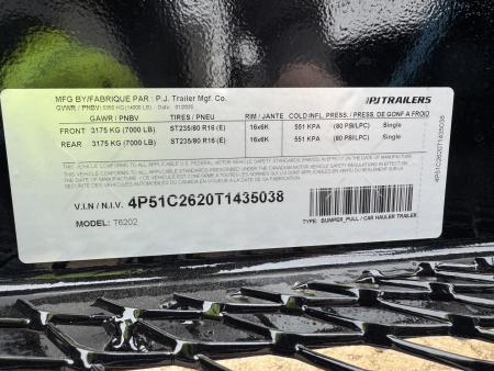 New 2026 PJ Trailers 20' T6 Tiltbed Equipment Tilt Trailer