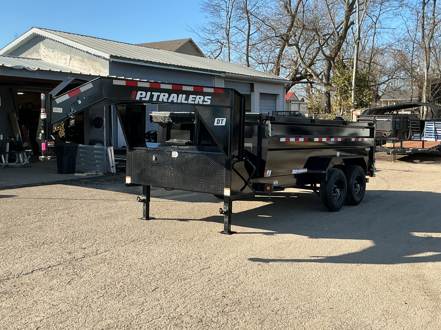 New 2026 PJ Trailers 83" x 14' GN Pro-Lift (DT) 3' Sides 15.6K GVWR Dump Trailer