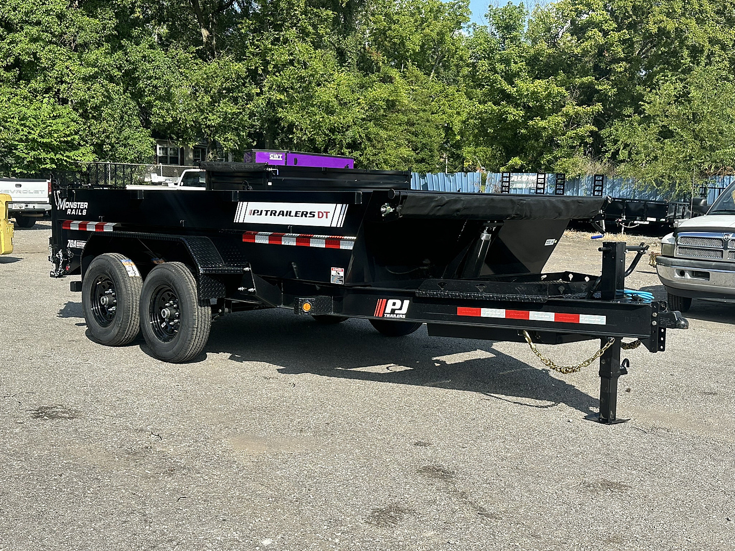 New 2026 PJ Trailers 83" x 14' Low-Pro Telescopic (DT1) 15.4K GVWR Dump Trailer