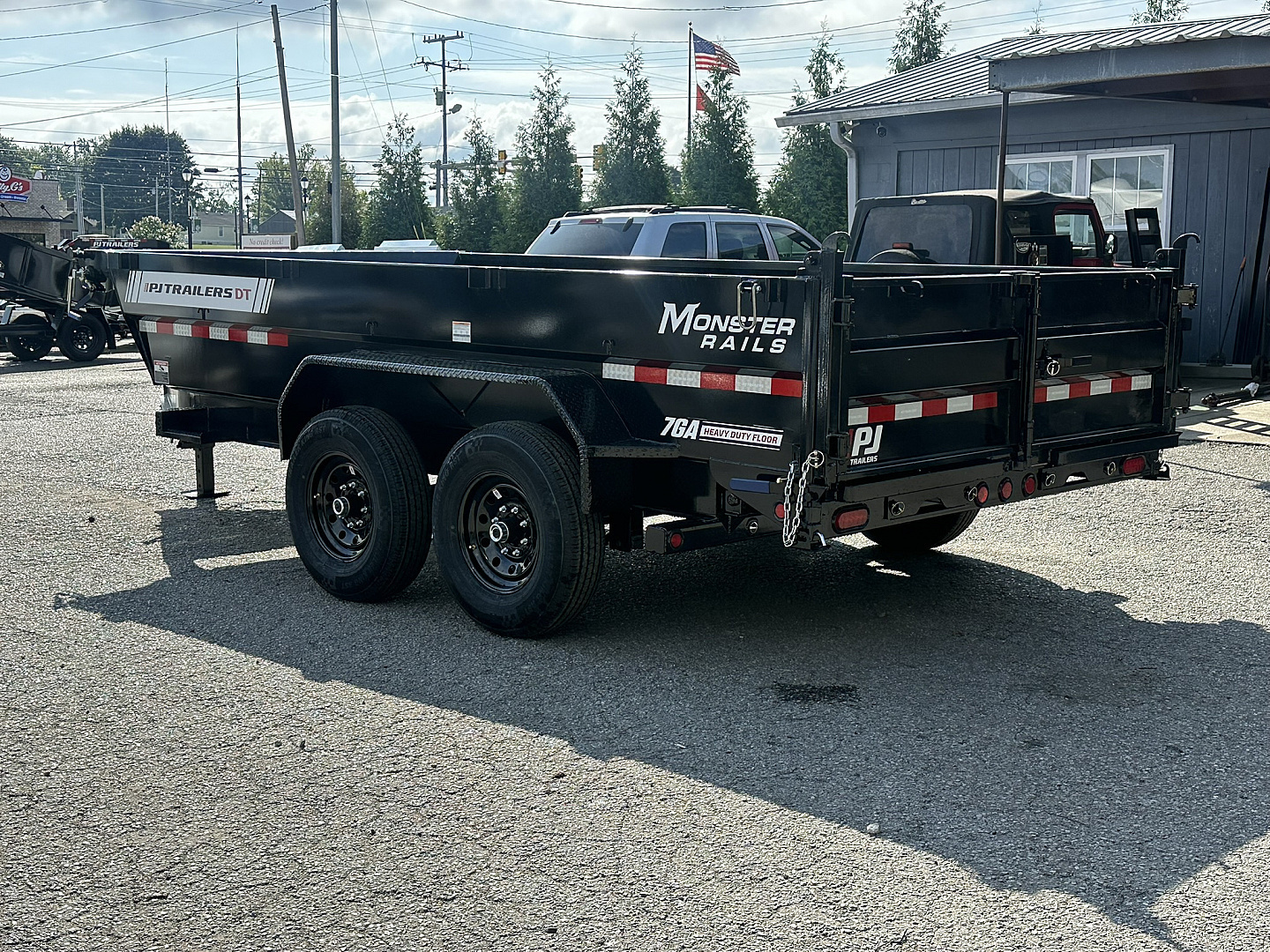 New 2026 PJ Trailers 83" x 14' Low-Pro Telescopic (DT1) 15.4K GVWR Dump Trailer