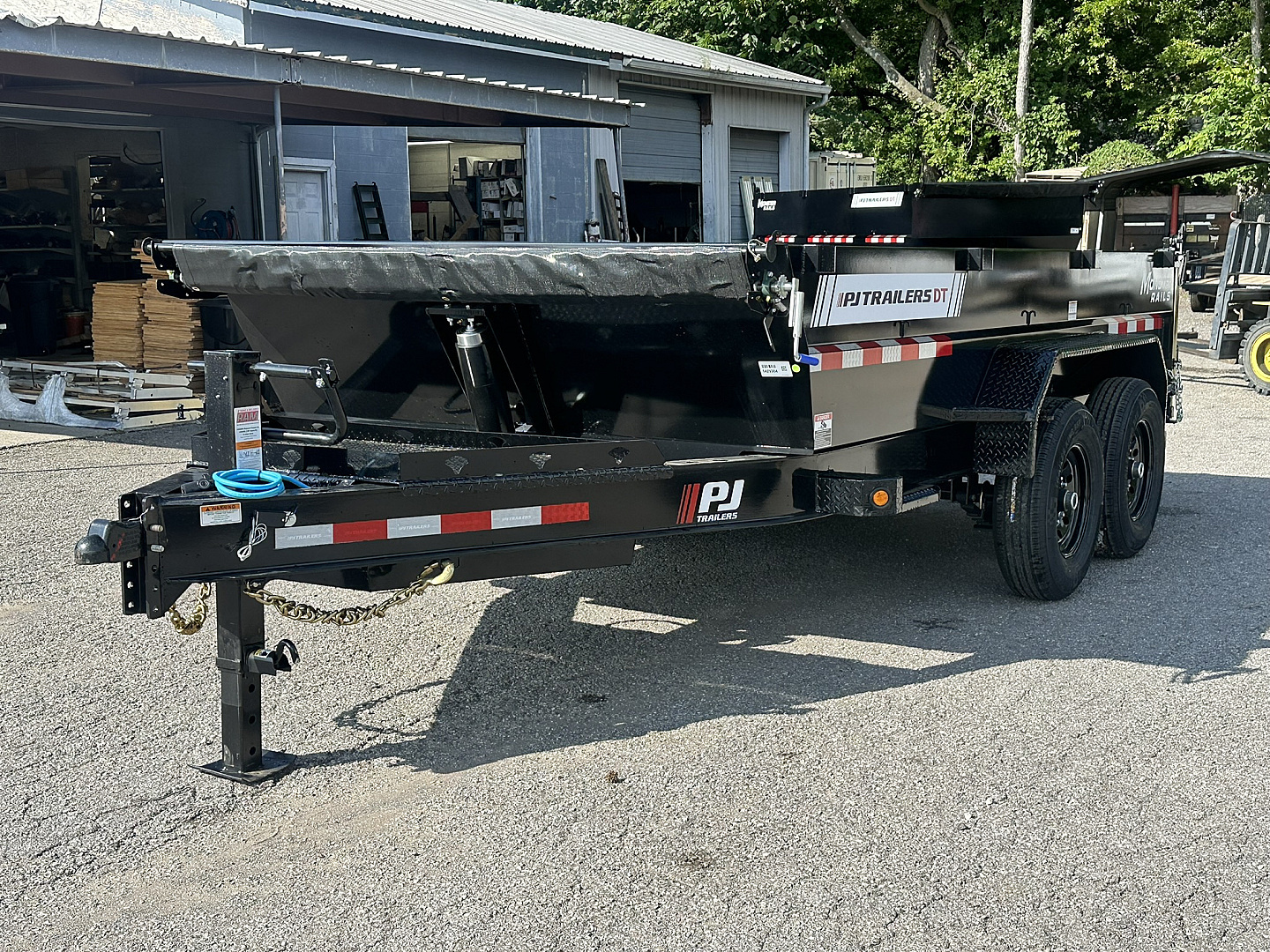 New 2026 PJ Trailers 83" x 14' Low-Pro Telescopic (DT1) 15.4K GVWR Dump Trailer