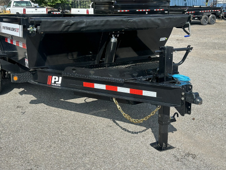 New 2026 PJ Trailers 83" x 14' Low-Pro Telescopic (DT1) 15.4K GVWR Dump Trailer