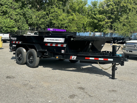 New 2026 PJ Trailers 83" x 14' Low-Pro Telescopic (DT1) 15.4K GVWR Dump Trailer