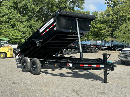New 2026 PJ Trailers 83  x 14' Low-Pro Telescopic (DT1) 15.4K GVWR Dump Trailer
