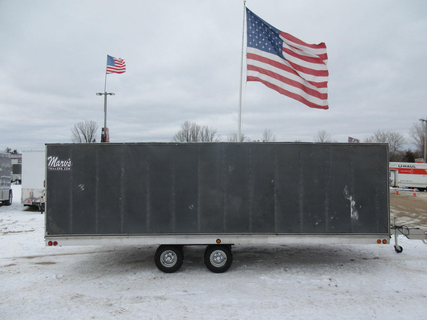 Used 2000 Newman Sled Bed Enclosed Snowmobile Trailer