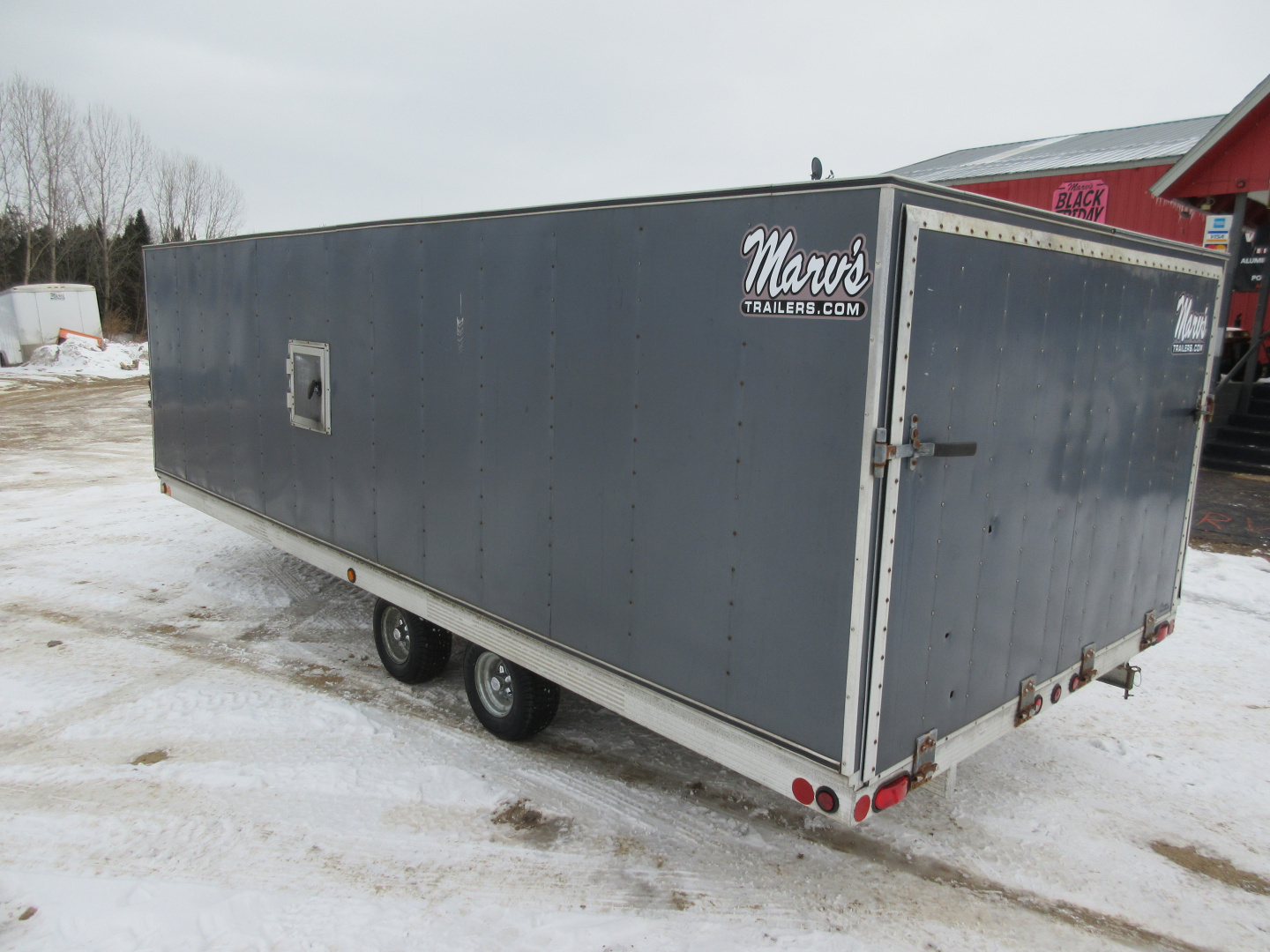 Used 2000 Newman Sled Bed Enclosed Snowmobile Trailer
