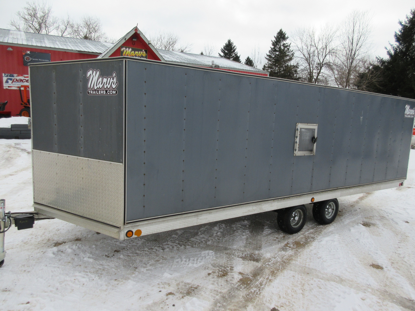 Used 2000 Newman Sled Bed Enclosed Snowmobile Trailer
