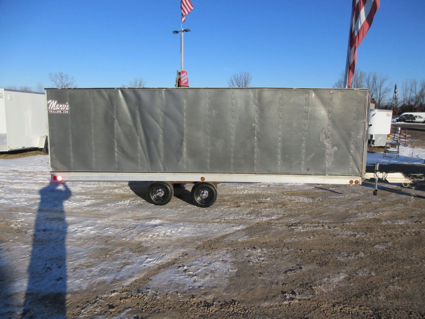 Used 2000 Newman Sled Bed Enclosed Snowmobile Trailer