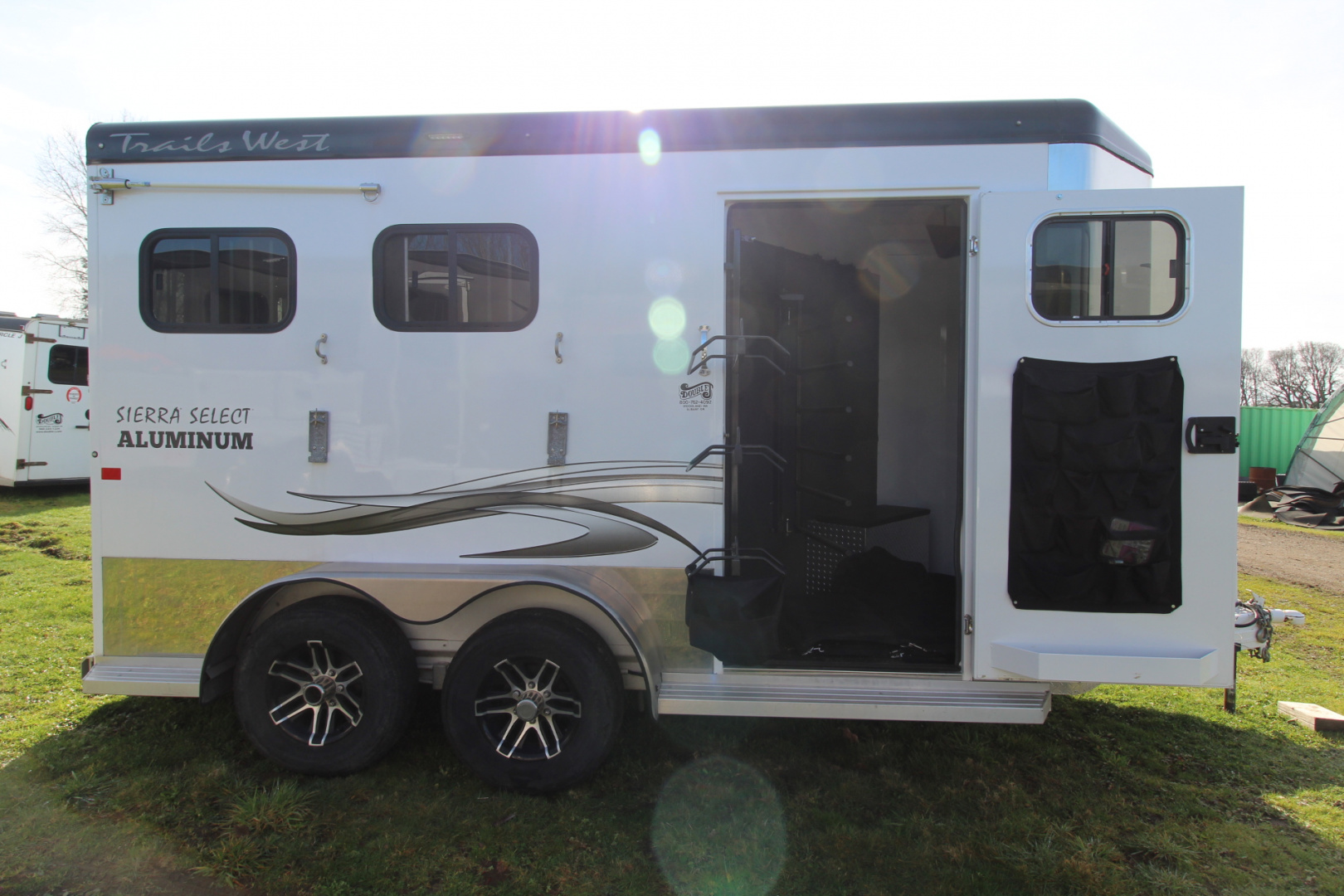 Used 2021 Trails West Sierra Select II Horse Trailer - Ramp - Fans - Camera - Hi-Tie - Lined and Insulated