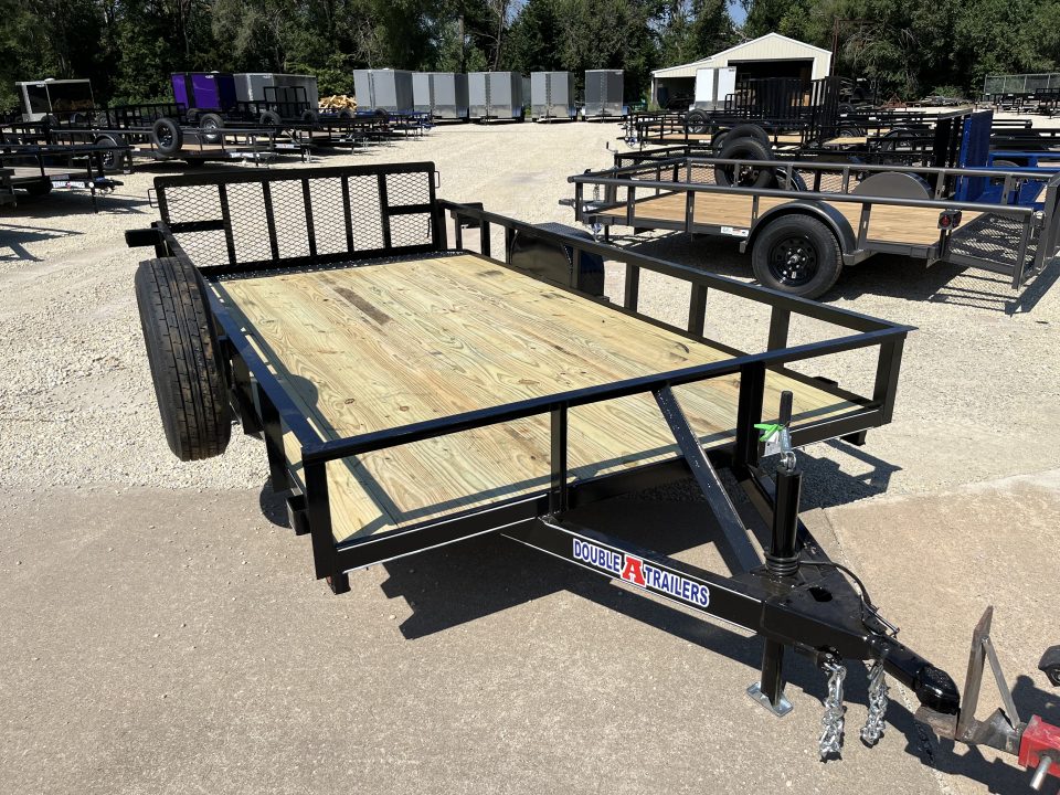 New 2026 Double A 77"x14' Dovetail Utility Trailer