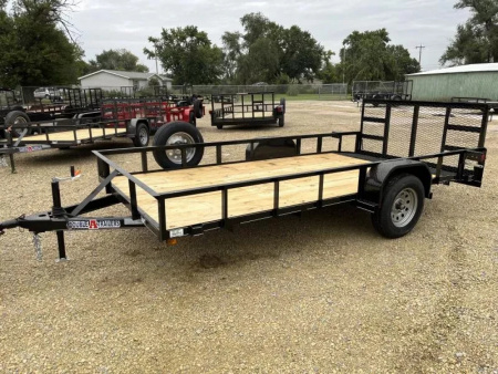 New 2026 77 x14' Dovetail Utility Trailer - Double A Trailers