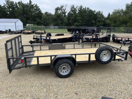 New 2026 Double A 77"x14' Dovetail Utility Trailer Utility Trailer