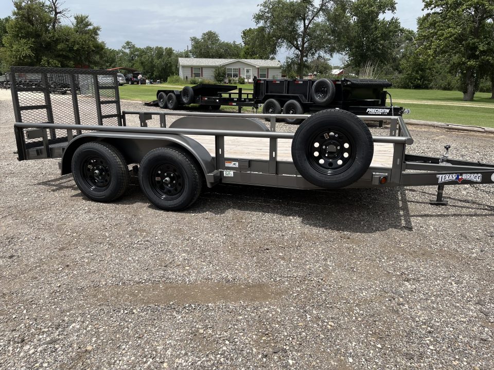 New 2025 Texas Bragg Trailers 77" x 14' Tandem Dovetail Utility Trailer