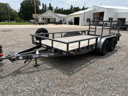New 2025 Texas Bragg Trailers 77  x 14' Tandem Dovetail Utility Trailer
