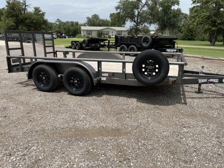 New 2025 Texas Bragg Trailers 77" x 14' Tandem Dovetail Utility Trailer
