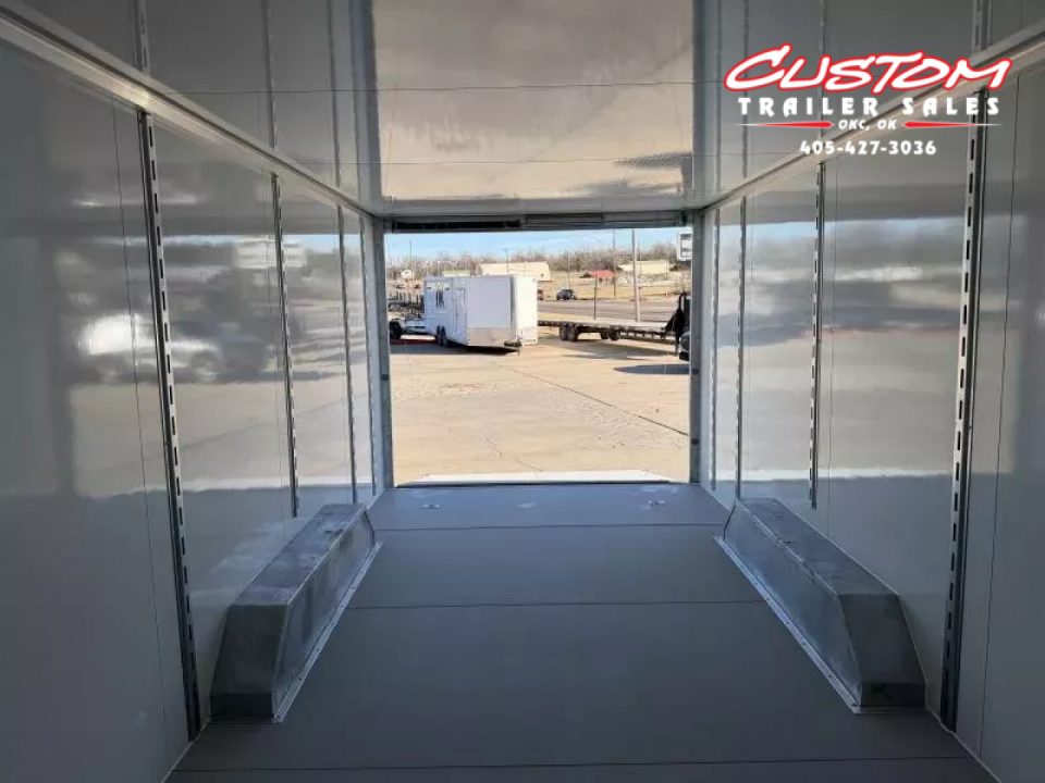 New #002083 2026 CELL TECH TA5 8.5 X 20 TANDEM AXLE ALL STEEL ENCLOSED 14K W/ DOVE TAIL & REAR RAMP DOOR