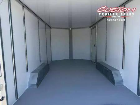 New #002086 2026 CELL TECH TA3 8.5 X 16 TANDEM AXLE ALL STEEL ENCLOSED W/ REAR RAMP DOOR