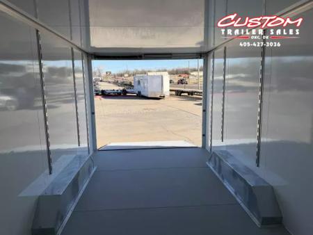 New #002086 2026 CELL TECH TA3 8.5 X 16 TANDEM AXLE ALL STEEL ENCLOSED W/ REAR RAMP DOOR