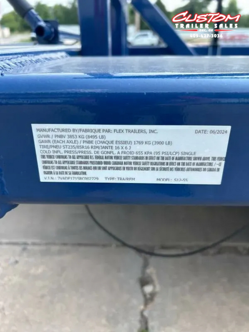 New #002729 2024 Air Tow S12-55 12 X 75 DROP DECK TRAILER