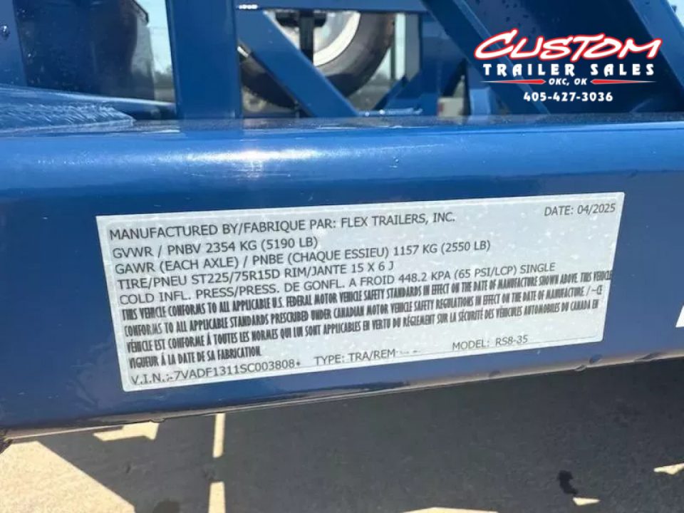 New #003808 2025 Air Tow S8-35 8.5 X 52 DROP DECK TRAILER