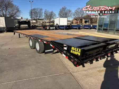 New 2026 Diamond T DTF 30 X 102 DUAL TANDEM 20K FLAT BED GOOSENECK W/ MAXX RAMPS Flatbed Trailer