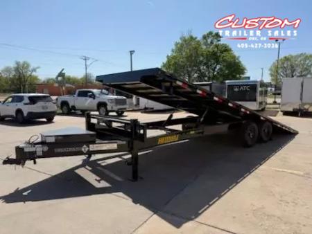 New #037295 2026 DIAMOND T DO140TD 24 X 102 BUMPER PULL 14K DECKOVER TILT TRAILER W/ SPARE