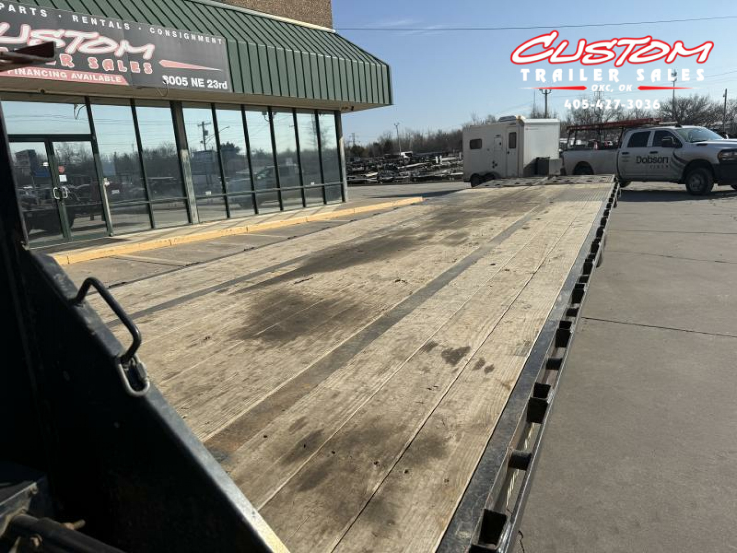 Used #044143 USED 2017 BIG TEX 35 X 102 DUAL TANDEM FLATBED 20K GOOSENECK W/ MAX RAMPS