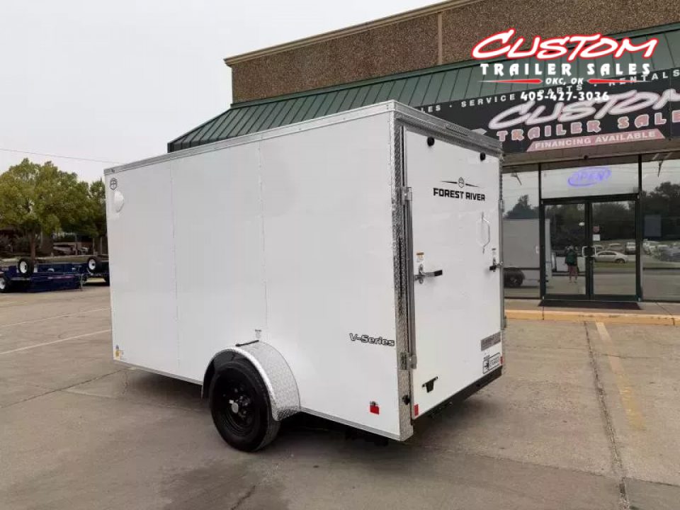 New #055207 2026 FOREST RIVER SA 6 X 12 SINGLE AXLE 3K ENCLOSED W/ REAR RAMP DOOR