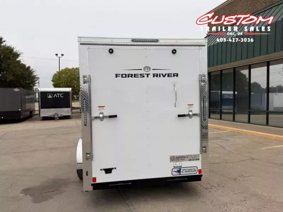 New #055207 2026 FOREST RIVER SA 6 X 12 SINGLE AXLE 3K ENCLOSED W/ REAR RAMP DOOR