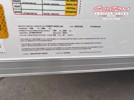 New #055207 2026 FOREST RIVER SA 6 X 12 SINGLE AXLE 3K ENCLOSED W/ REAR RAMP DOOR