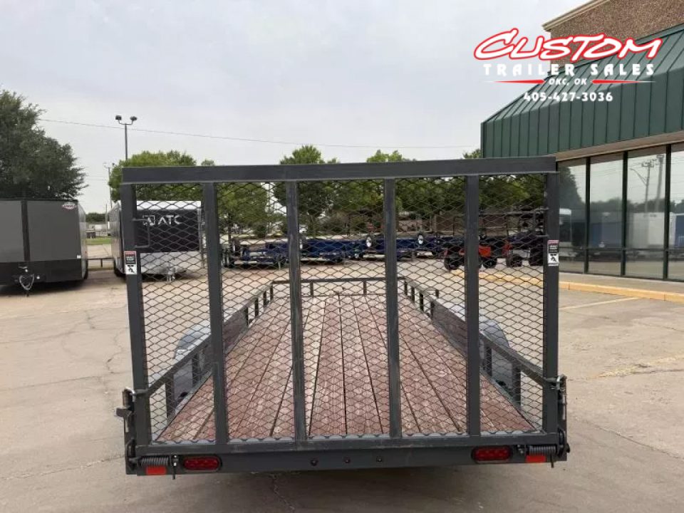Used #118274 USED 2023 LAMAR UC 16 X 77 TANDEM AXLE 7K ANGLE TOP UTILITY W/ REAR RAMP GATE
